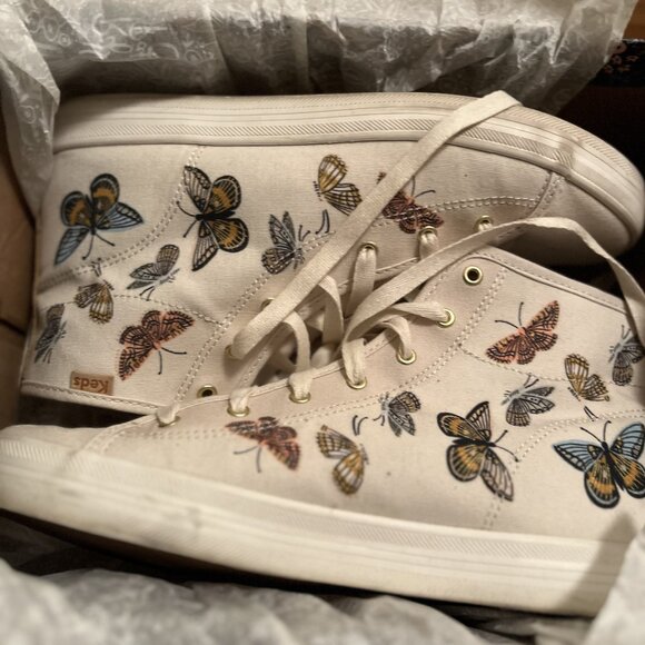 Keds x Rifle Paper Co. Shoes High Canvas Shoes Women's size 8 - Picture 3 of 4